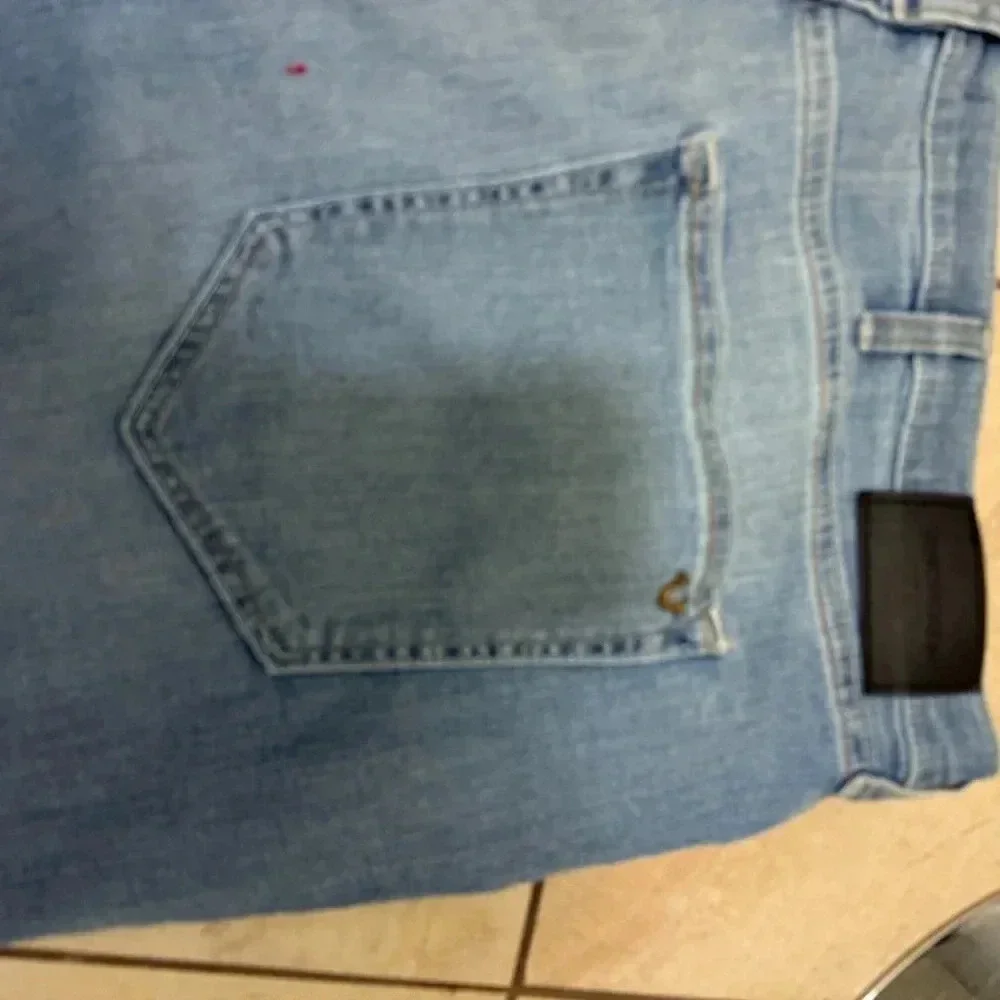 Authentic-True Religion JACK Skinny Tapered-Cotton-Jeans-Pants-Blue-W44 / L 44